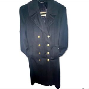 1960s Vintage Official US Naval Academy Men’s Military Long Peacoat